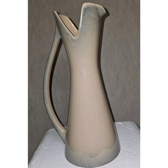 Royal Haeger Mid Century Modern Tall Ewer Vase Pitcher Ombre Drip Glaze Unique - Picture 3 of 14
